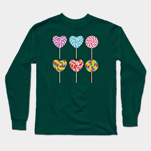 Candy on stick with twisted design Long Sleeve T-Shirt